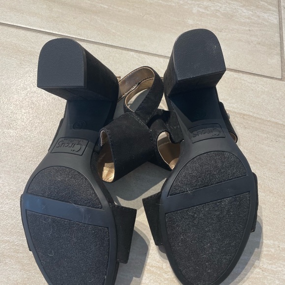 Sam Edelman Circus Olivia faux suede black block heels - Picture 6 of 7